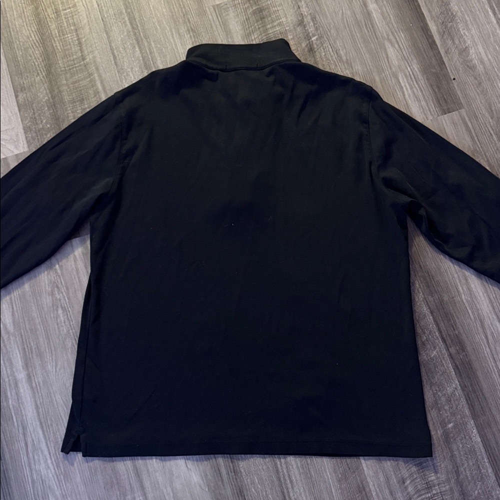 Robert Barakett large 1/4 Zip Pullover shirt top men’s $125 black long sleeve - Picture 9 of 9